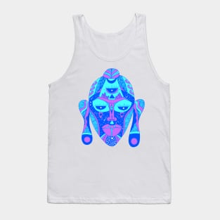 Blue African Mask 7 Tank Top